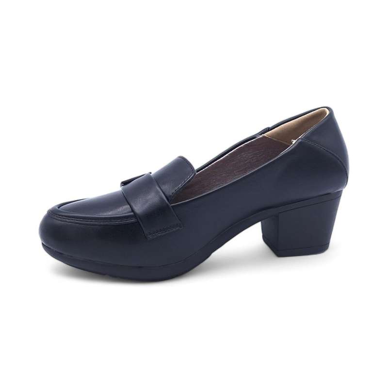 TTP - Women's Classic Block Heel Courts with Square Strap Over Upper - HT3805