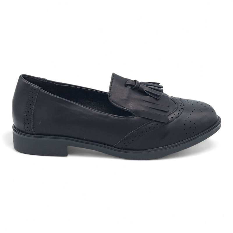 TTP Women's Round Toe Semi Brogue with Fashion Vamp Decor JSF72