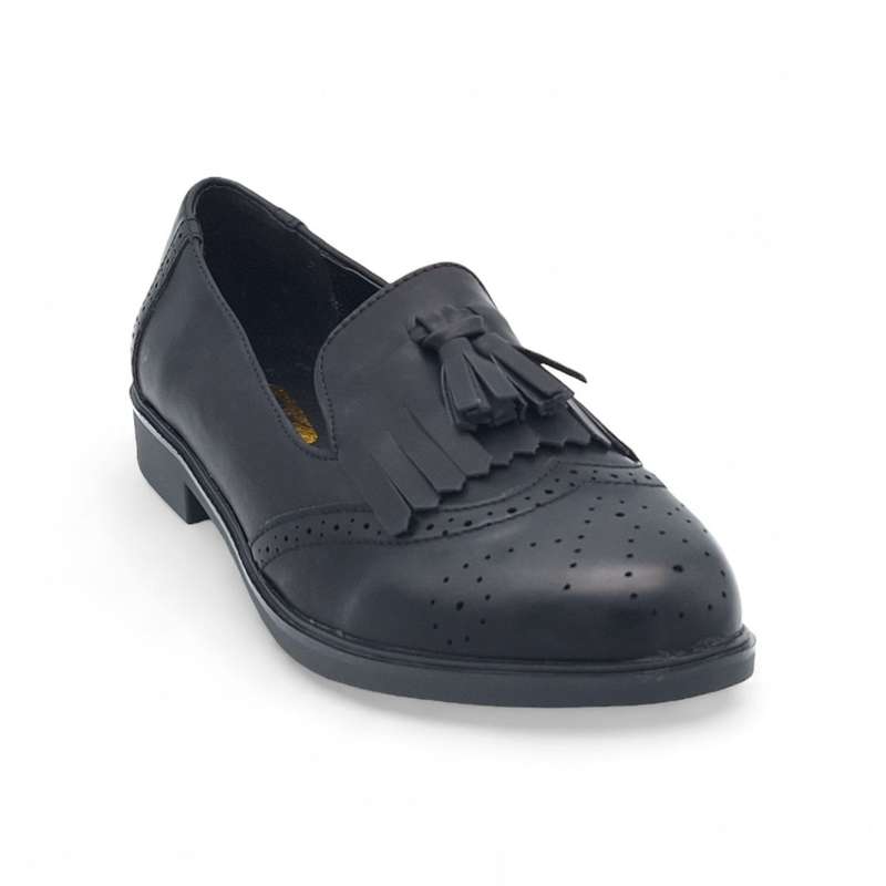 TTP Women's Round Toe Semi Brogue with Fashion Vamp Decor JSF72