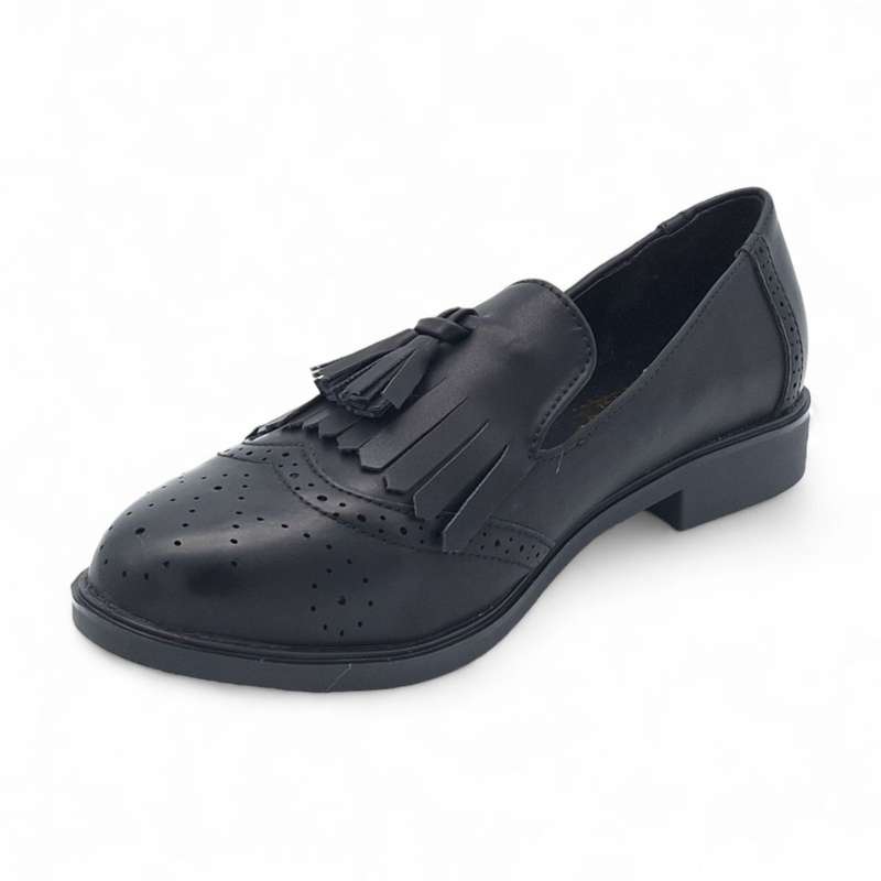 TTP Women's Round Toe Semi Brogue with Fashion Vamp Decor JSF72