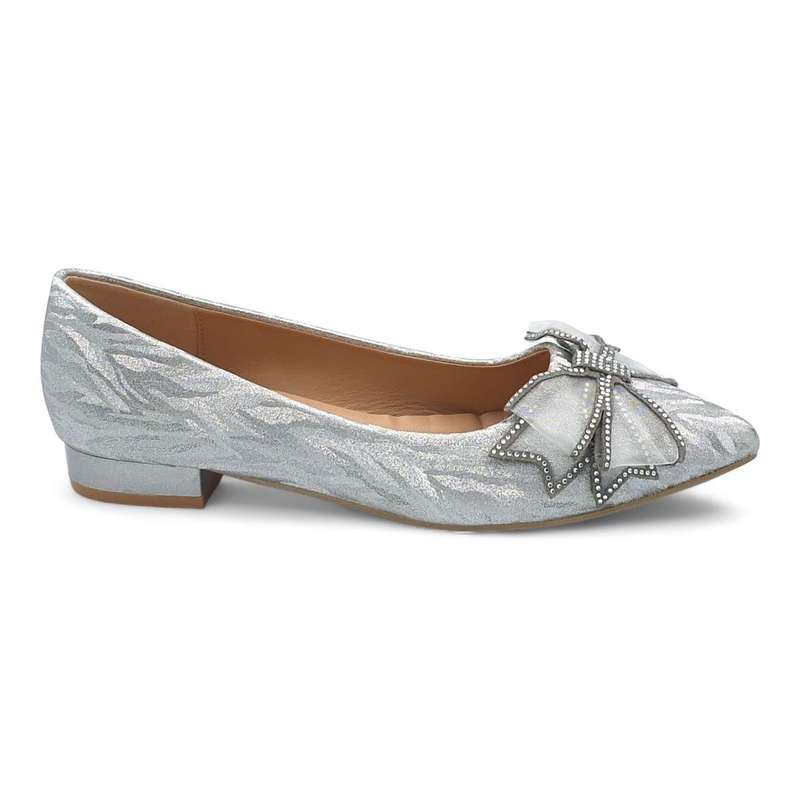 TTP Women Pointed Toe Flats With Bow Decor JSF82