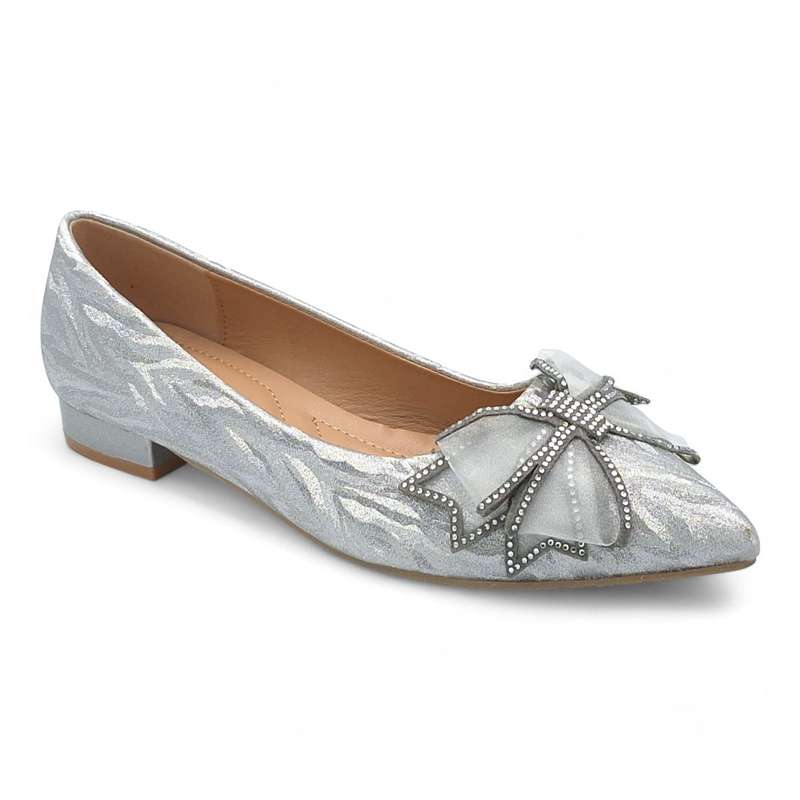 TTP Women Pointed Toe Flats With Bow Decor JSF82