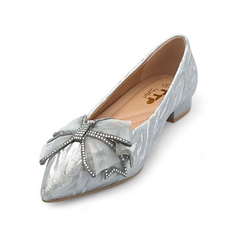 TTP Women Pointed Toe Flats With Bow Decor JSF82