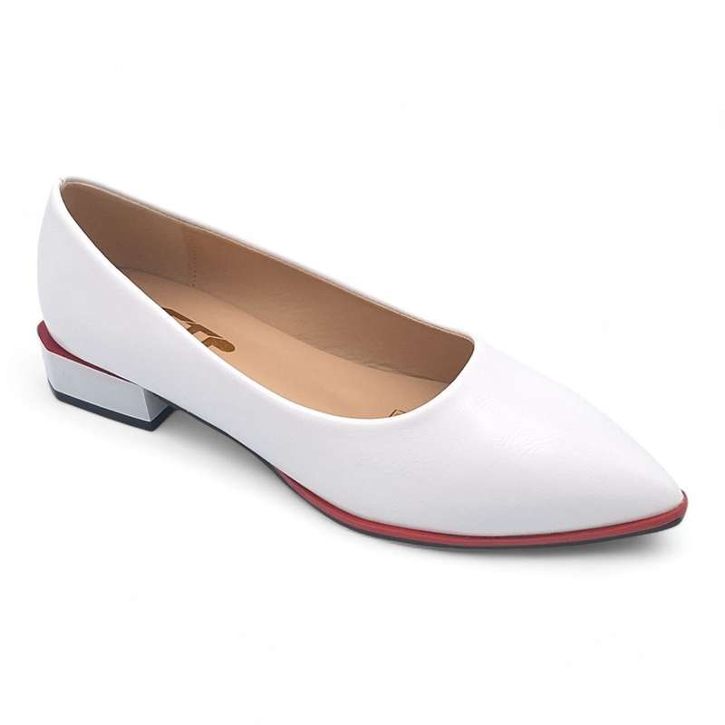 TTP - Women Pointed Toe PVC Sole Slip-on Flats JSF100