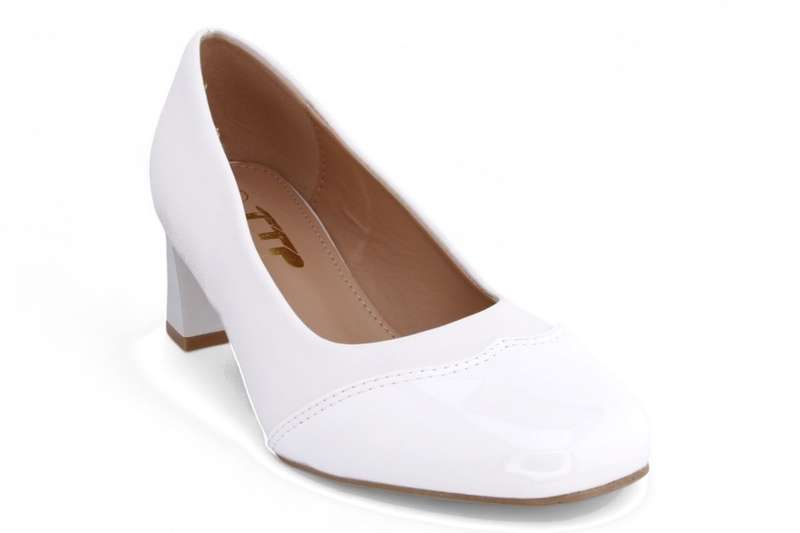 TTP Women PU Rectangular Flare Block Heel with Wingtip JSF101