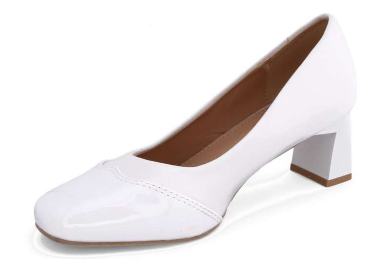 TTP Women PU Rectangular Flare Block Heel with Wingtip JSF101