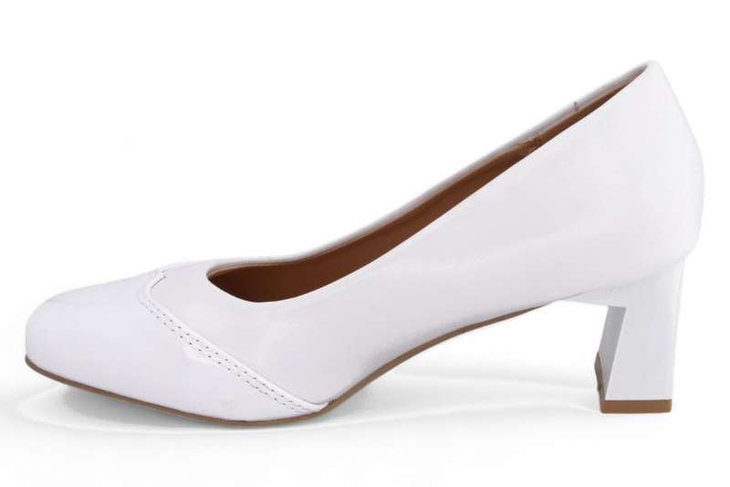 TTP Women PU Rectangular Flare Block Heel with Wingtip JSF101