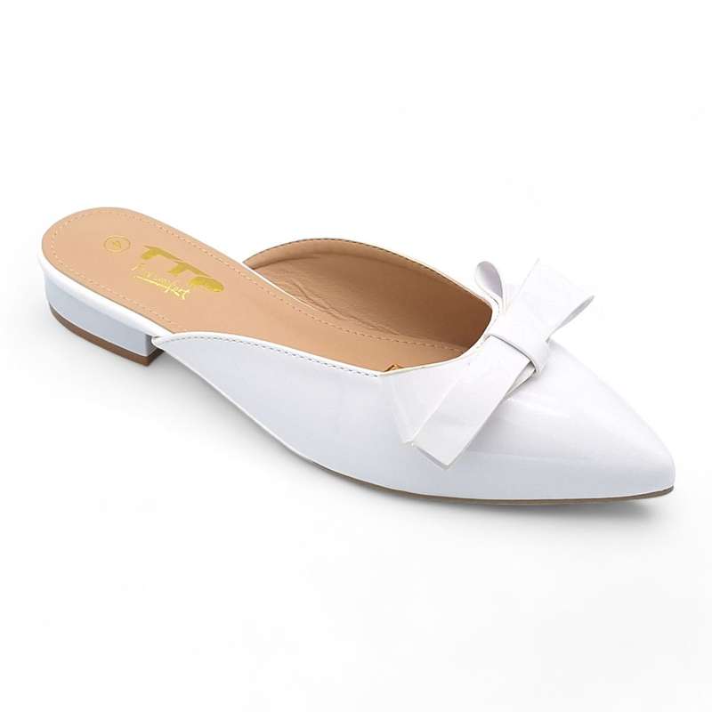 TTP Women Point Toe Sandals with Ribbon Decor JSF83