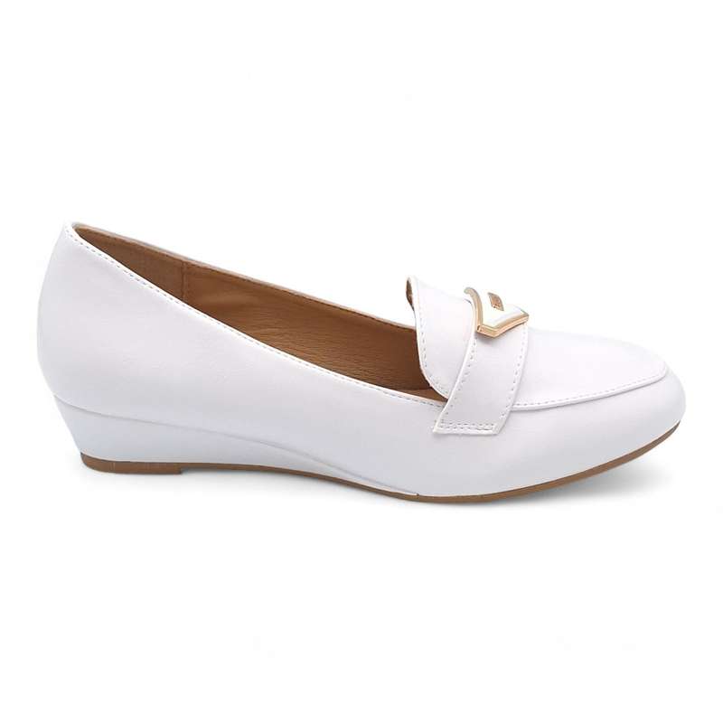 TTP Women PU Low Wedge Heels with Vamp Decor JSF91