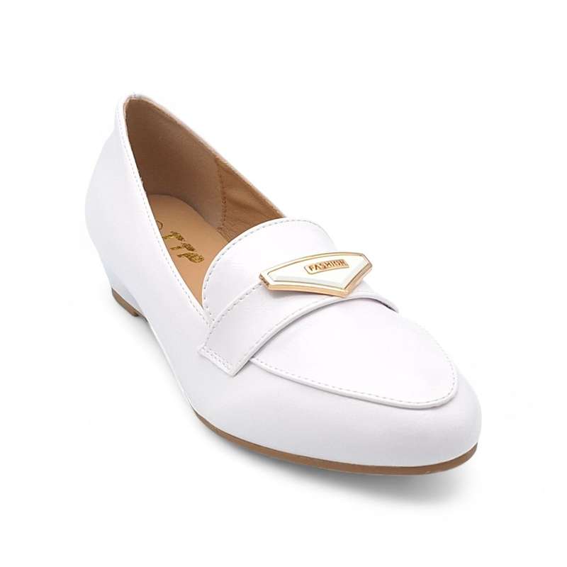 TTP Women PU Low Wedge Heels with Vamp Decor JSF91