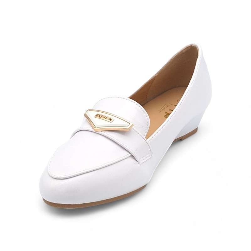 TTP Women PU Low Wedge Heels with Vamp Decor JSF91