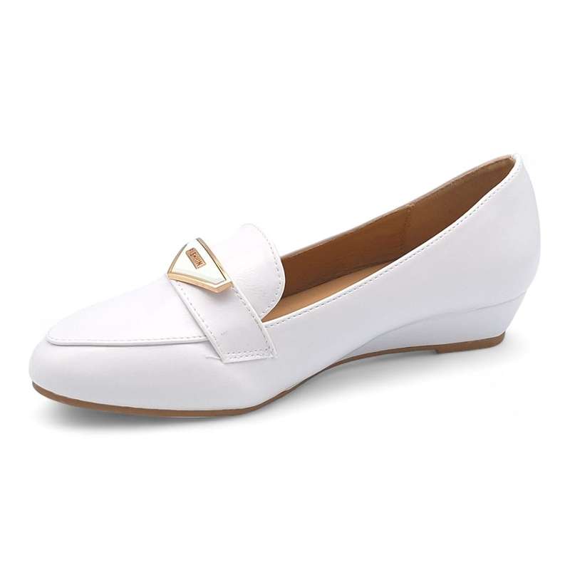 TTP Women PU Low Wedge Heels with Vamp Decor JSF91