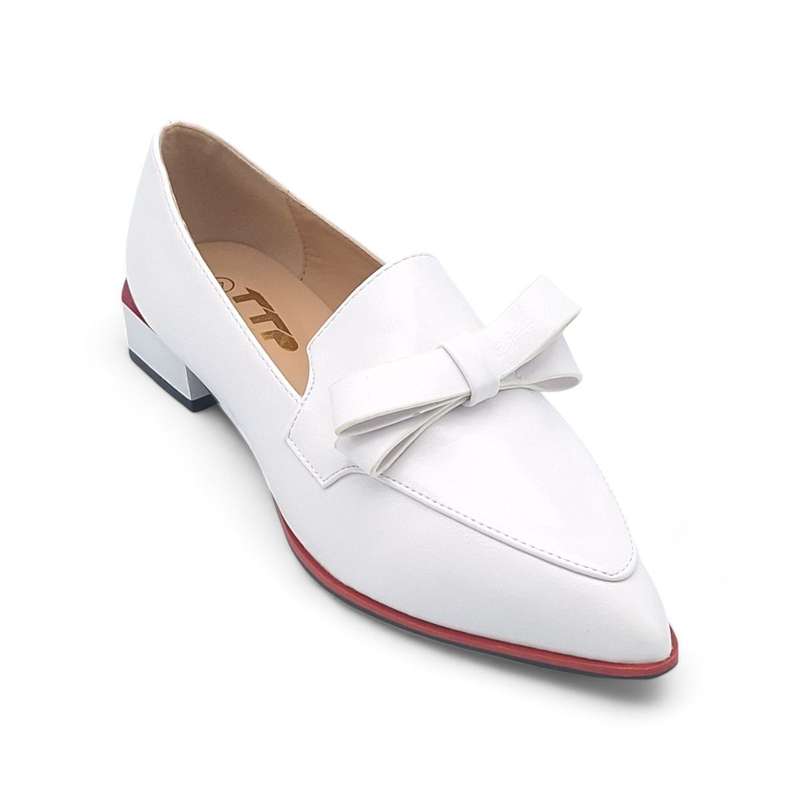 TTP - Women Pointed Toe PVC Sole Slip-on Flats JSF99