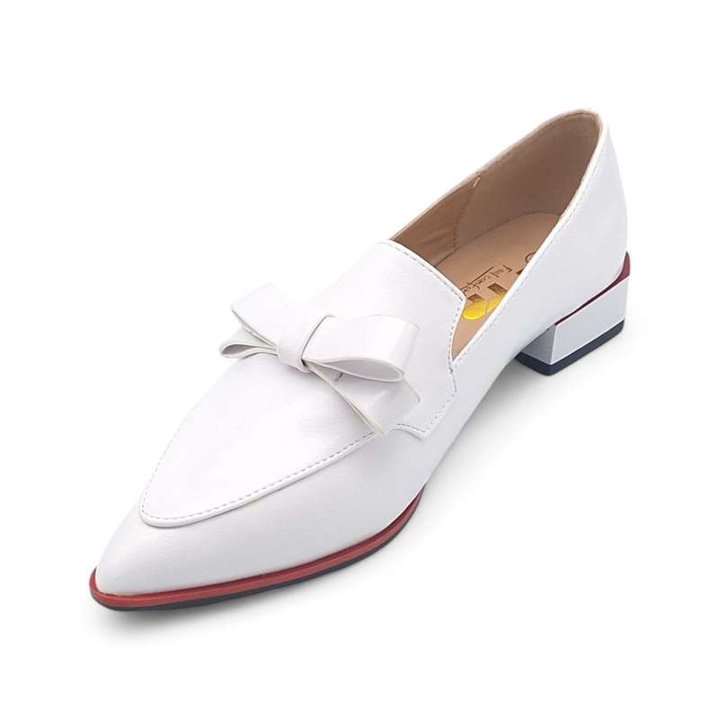 TTP - Women Pointed Toe PVC Sole Slip-on Flats JSF99