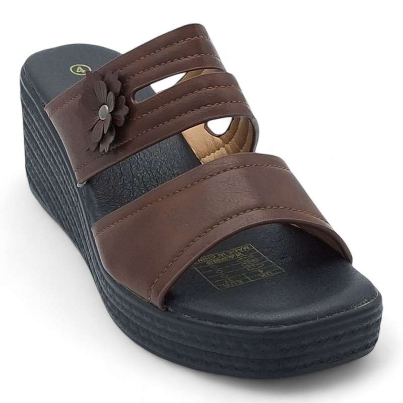 TTP Women Slip On Wedge Heel Sandals XB2399-1
