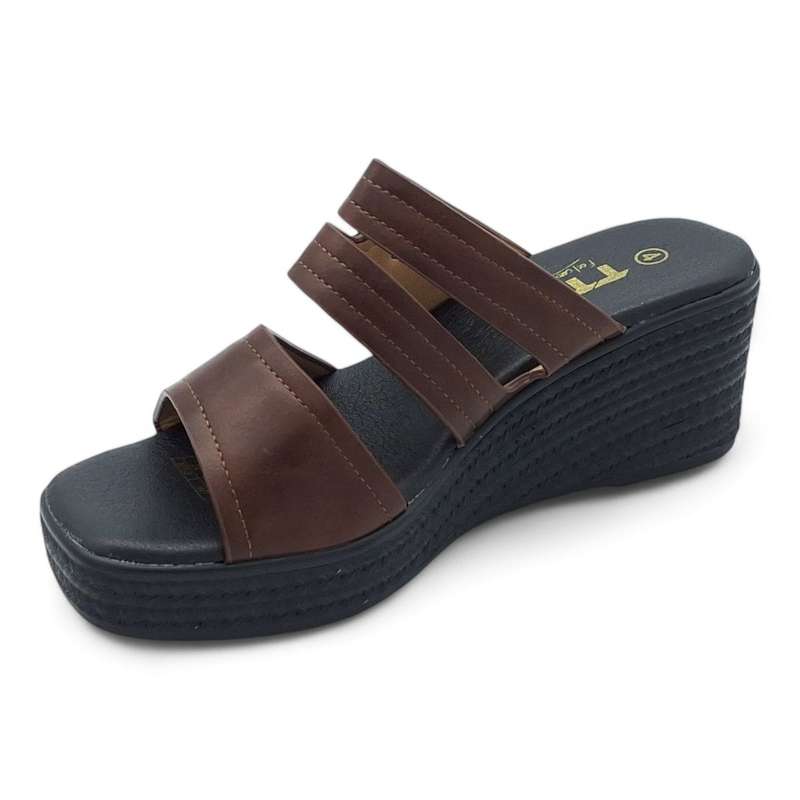 TTP Women Slip On Wedge Heel Sandals XB2399-1