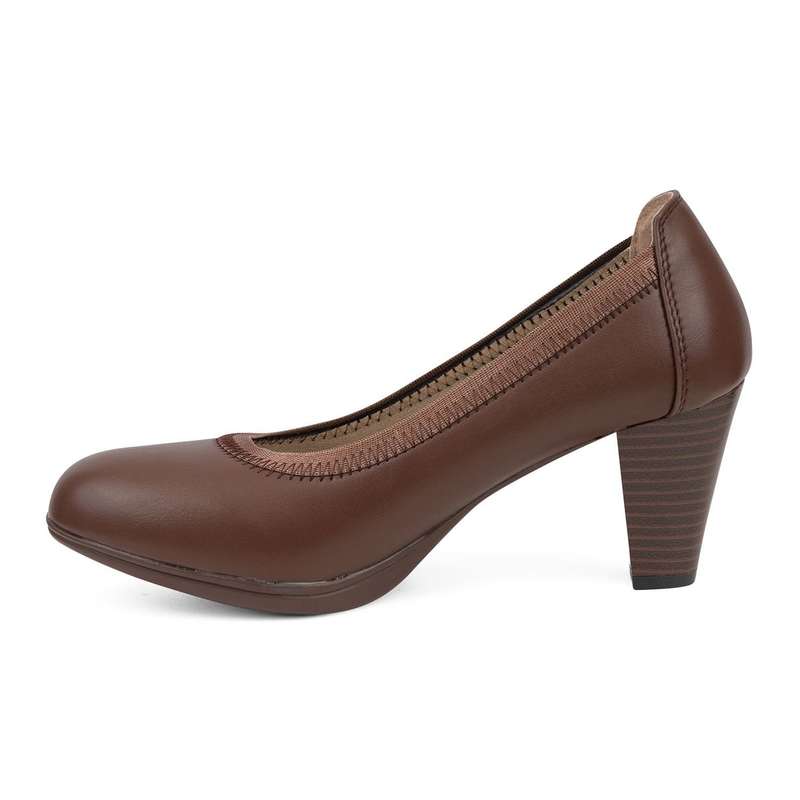 TTP Ladies Court Heel with Elasticated Top Line