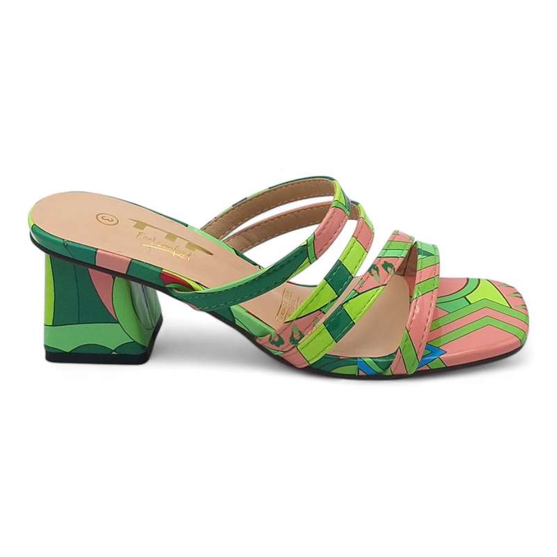 TTP Women Colourful Strappy Slip On Sandals JSF132