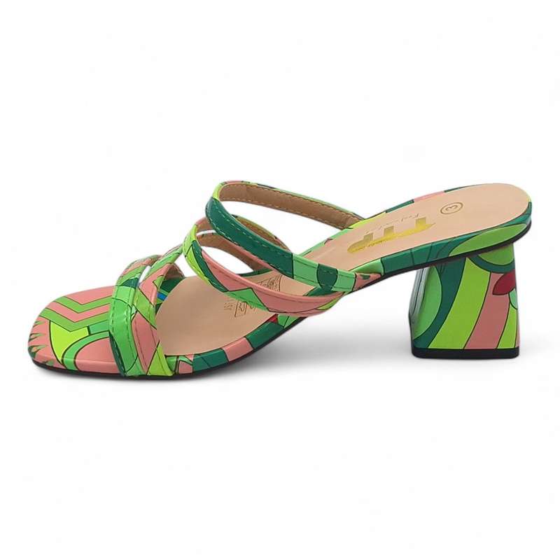 TTP Women Colourful Strappy Slip On Sandals JSF132