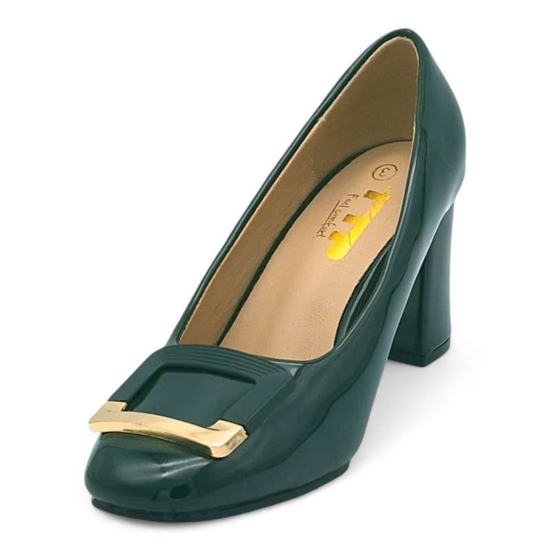 TTP Women Patent PU Block Heels JSF15-1