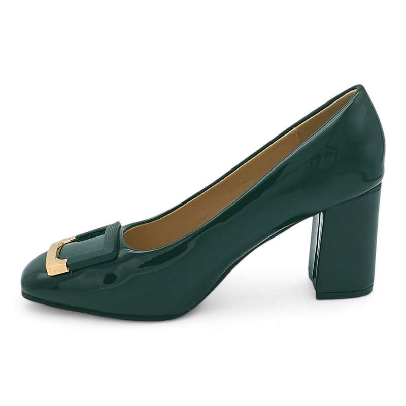 TTP Women Patent PU Block Heels JSF15-1