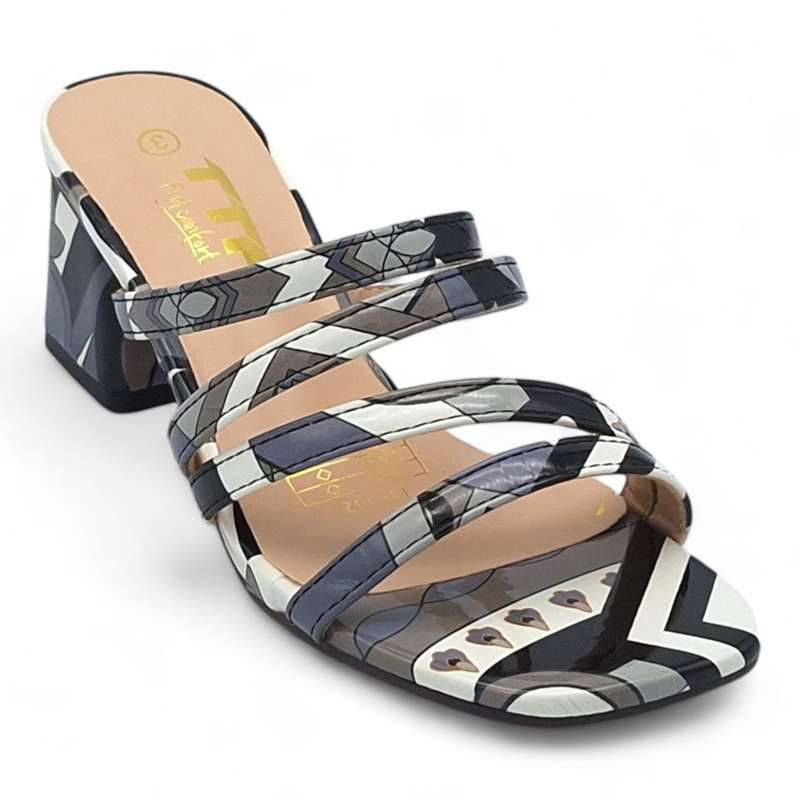 TTP Women Colourful Strappy Slip On Sandals JSF132