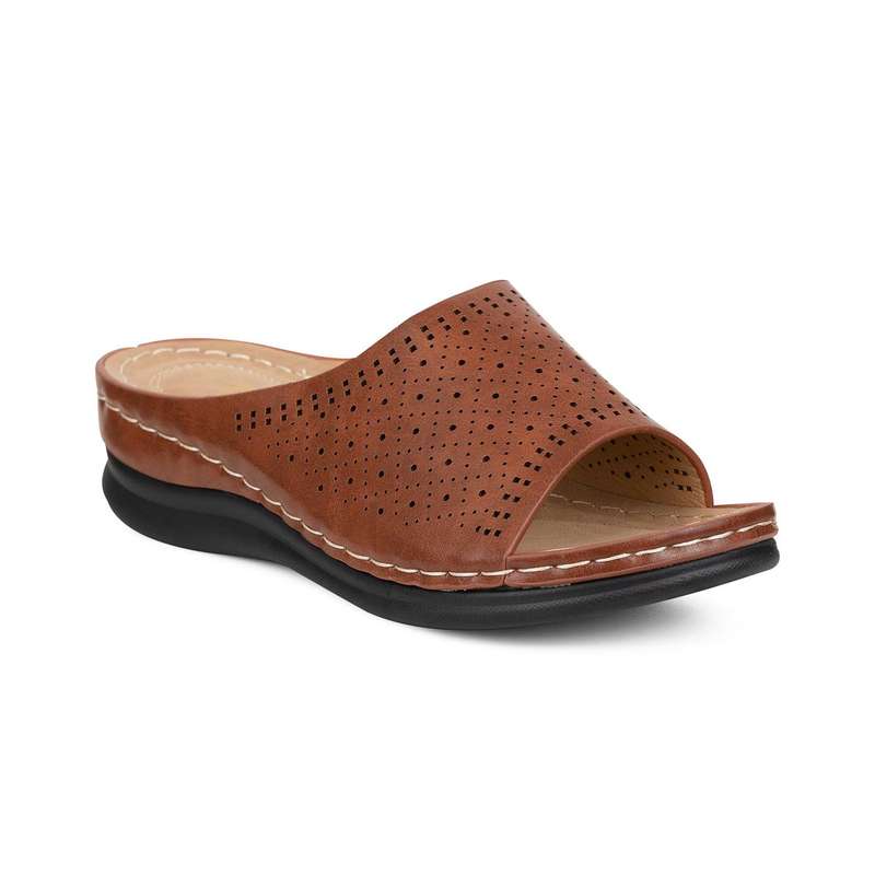 TTP Ladies Comfortable Slip-On Sandals with Cut Out Detail L18816