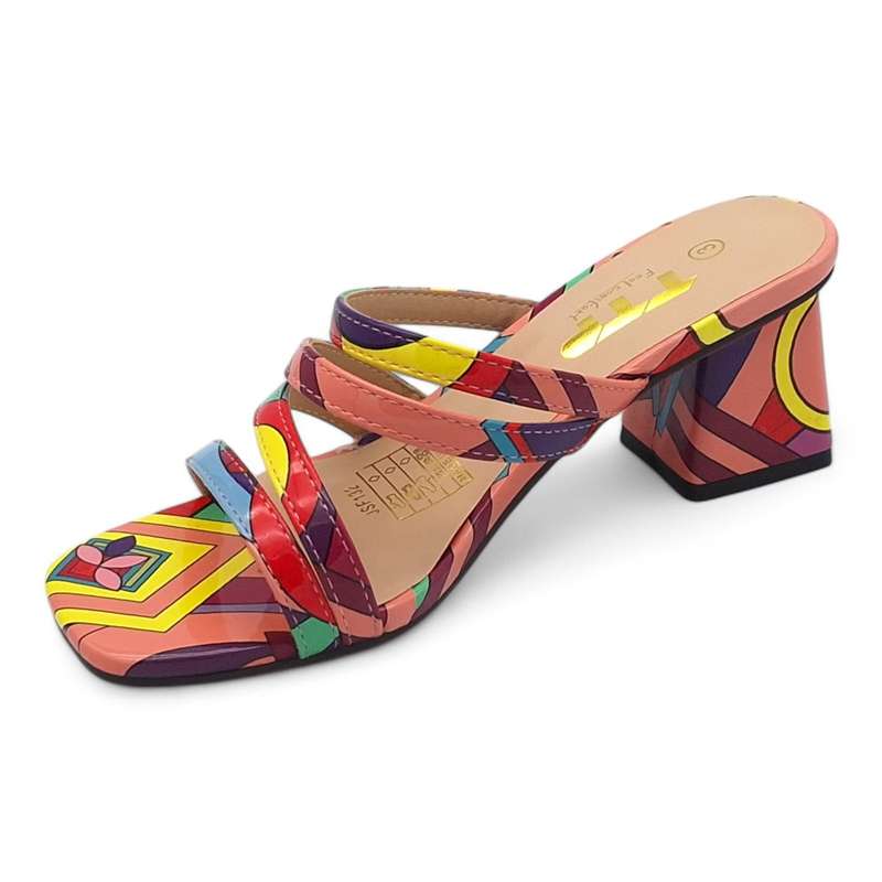 TTP Women Colourful Strappy Slip On Sandals JSF132