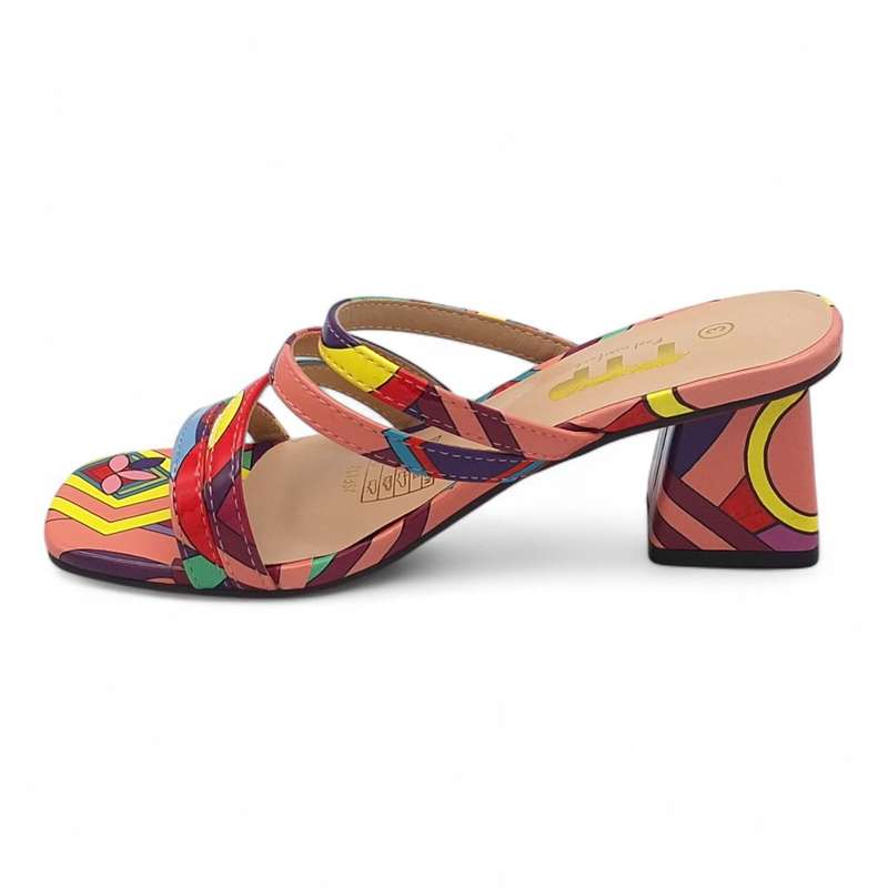 TTP Women Colourful Strappy Slip On Sandals JSF132