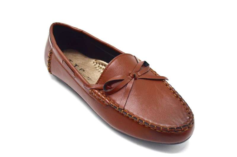 TTP Women's Slip-On Moccasin with Ribbon Decor 101052-L
