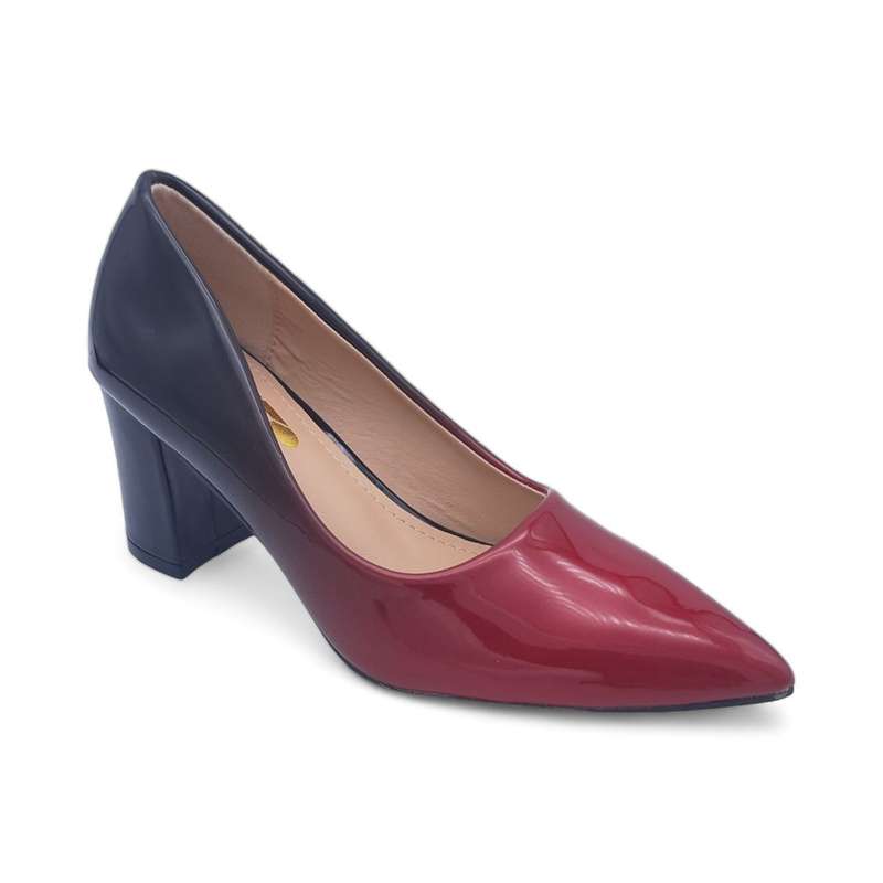 TTP Sleek Patent Block Heel Gradient Colour Point Toe Heels JSF70-3