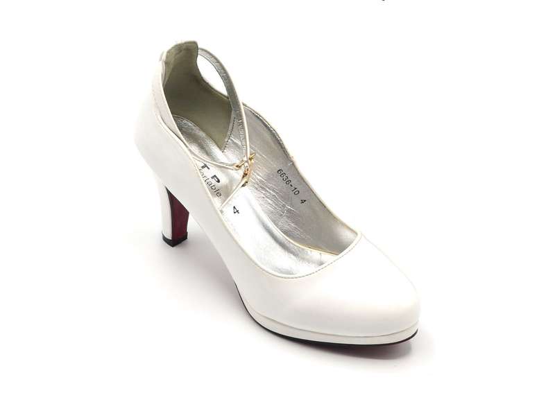 TTP Ladies High Gloss Platform High Heel with Ankle Strap 6636-10