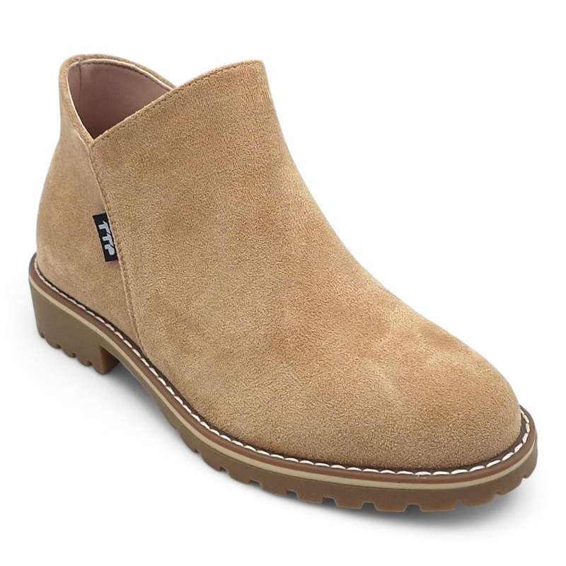 TTP Women Round Toe Ankle Boots with Side Zipper HT241008