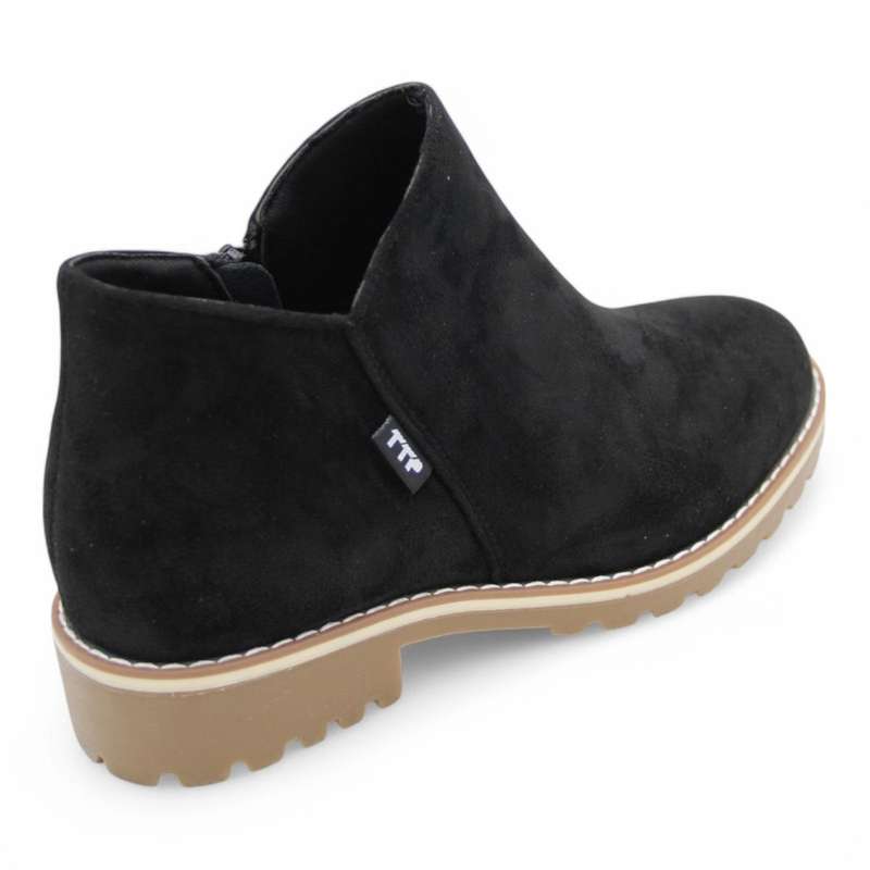 TTP Women Round Toe Ankle Boots with Side Zipper HT241008