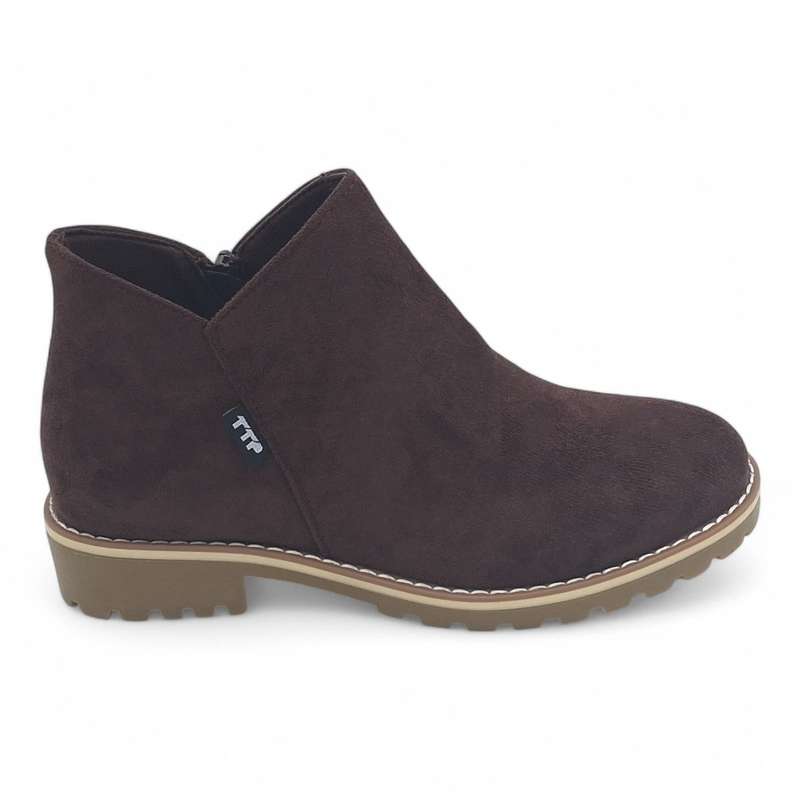 TTP Women Round Toe Ankle Boots with Side Zipper HT241008