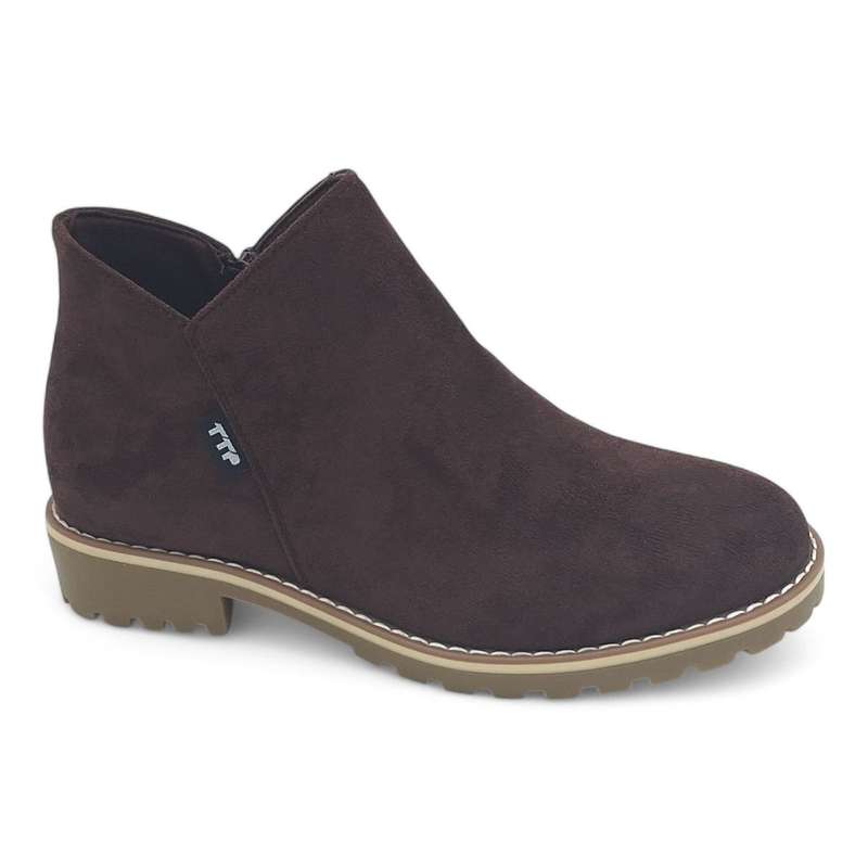 TTP Women Round Toe Ankle Boots with Side Zipper HT241008