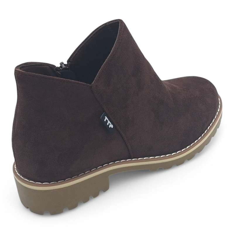 TTP Women Round Toe Ankle Boots with Side Zipper HT241008