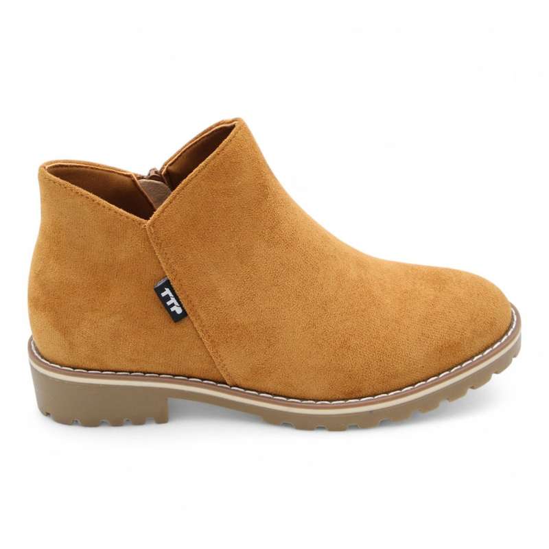 TTP Women Round Toe Ankle Boots with Side Zipper HT241008
