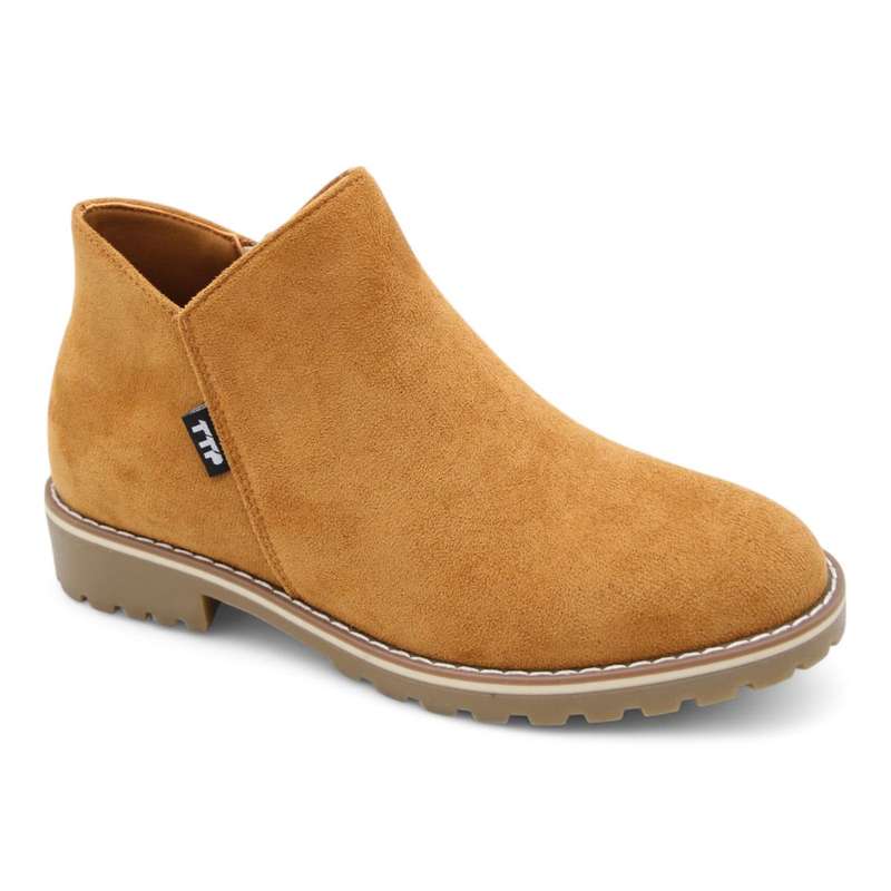 TTP Women Round Toe Ankle Boots with Side Zipper HT241008