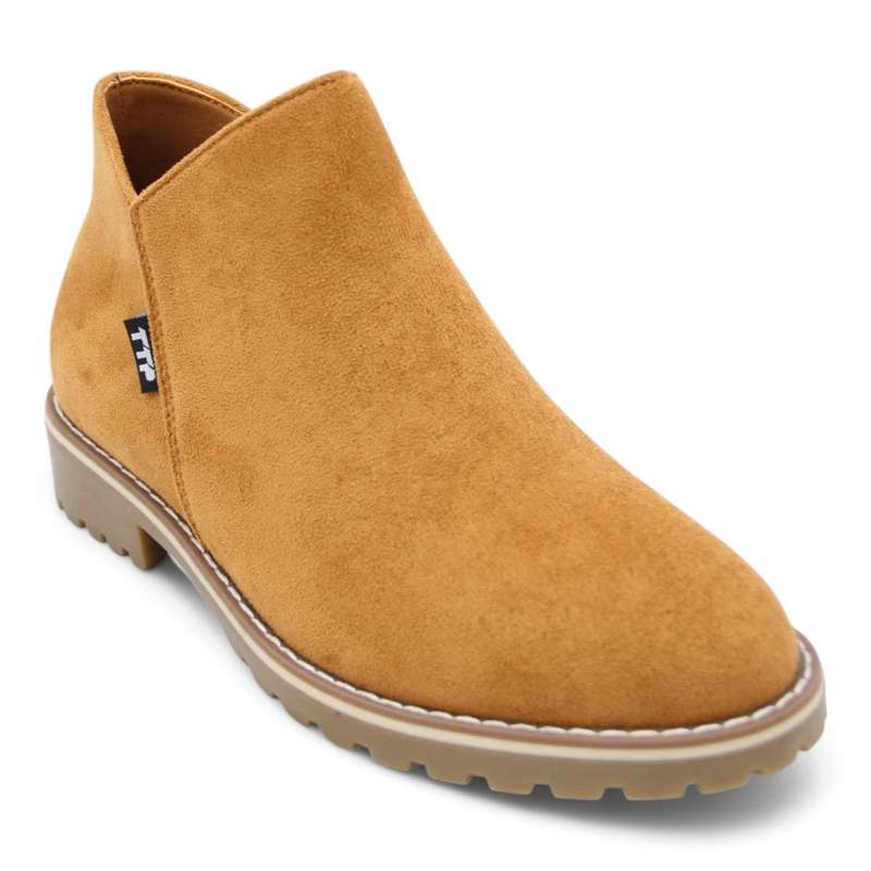 TTP Women Round Toe Ankle Boots with Side Zipper HT241008