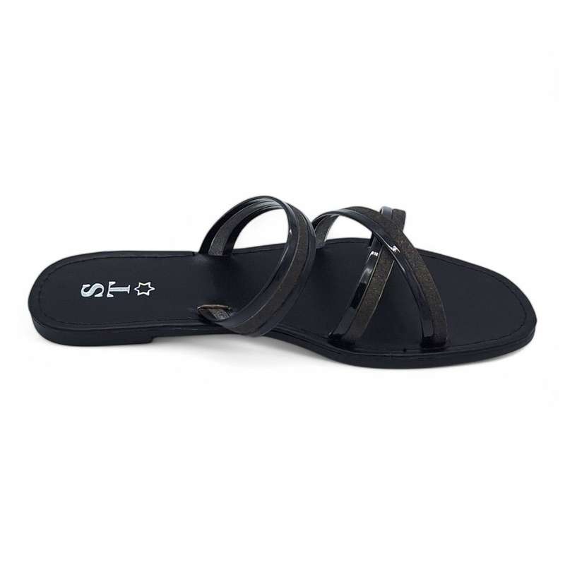 Women's PVC Cross Strap Slide A15-Cross