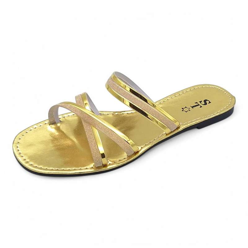 Women's PVC Cross Strap Slide A15-Cross