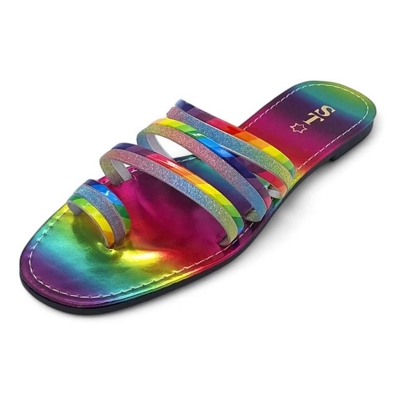 Women's PVC Strappy Slide A15-Toe