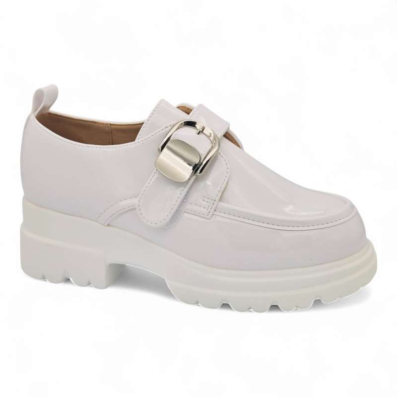 TTP Women Round Toe Platform Loafer with Hook and Loop XB230811-6