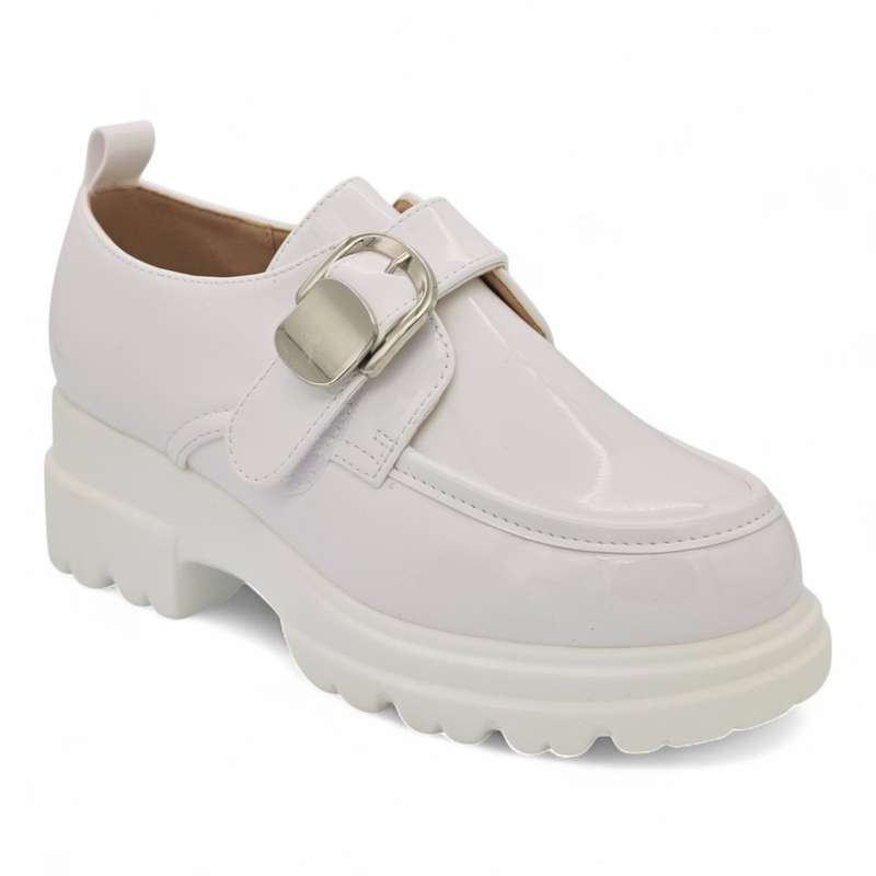TTP Women Round Toe Platform Loafer with Hook and Loop XB230811-6