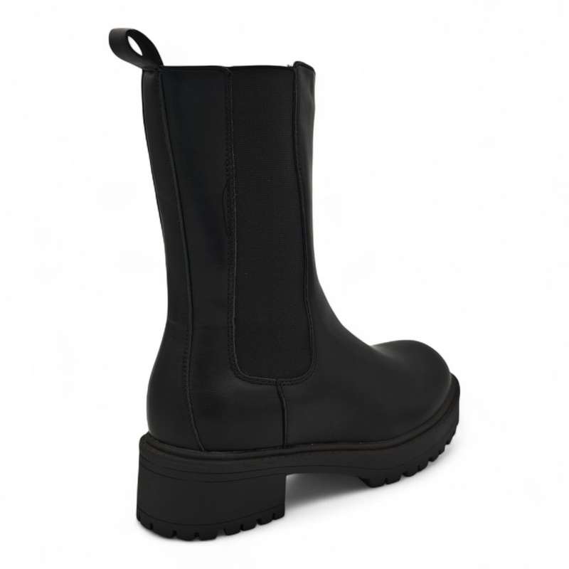 TTP Women's Mid Calf Boot with Elastic side Panel and Zipper HTA06