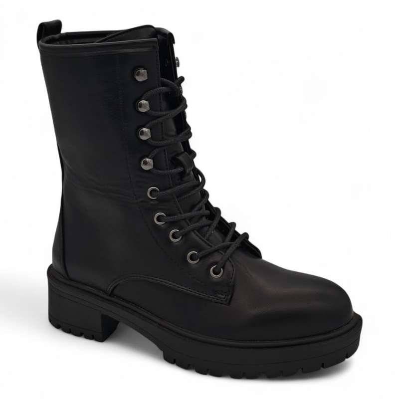 TTP Women's Platform Ankle Boots with Lace and Side Zipper HTA09