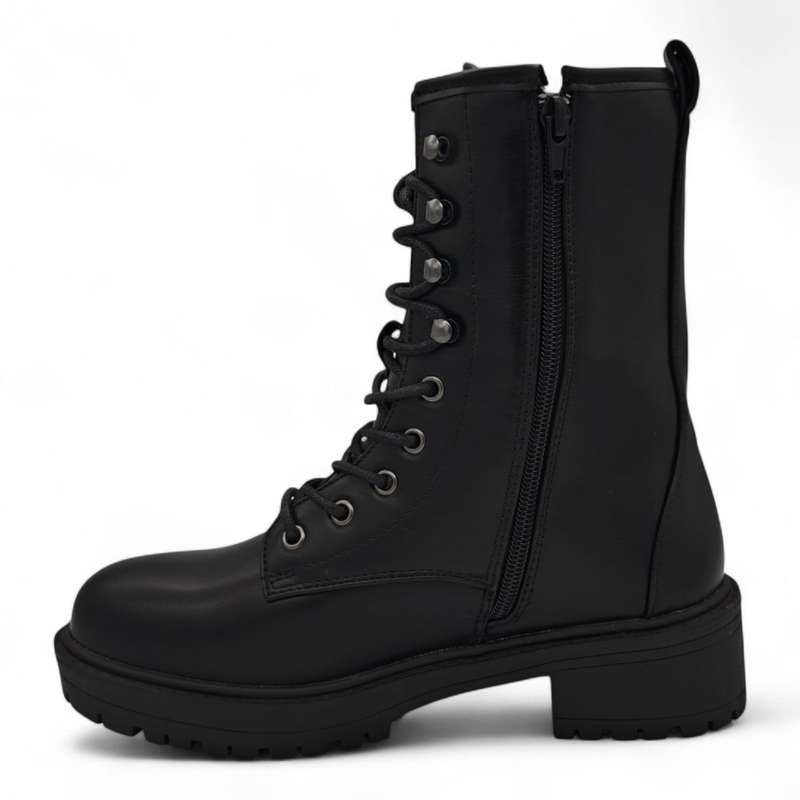 TTP Women's Platform Ankle Boots with Lace and Side Zipper HTA09
