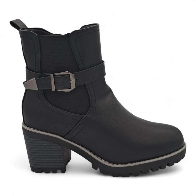 TTP Women's Ankle Boots with Elastic side and Side Zipper HTM-3