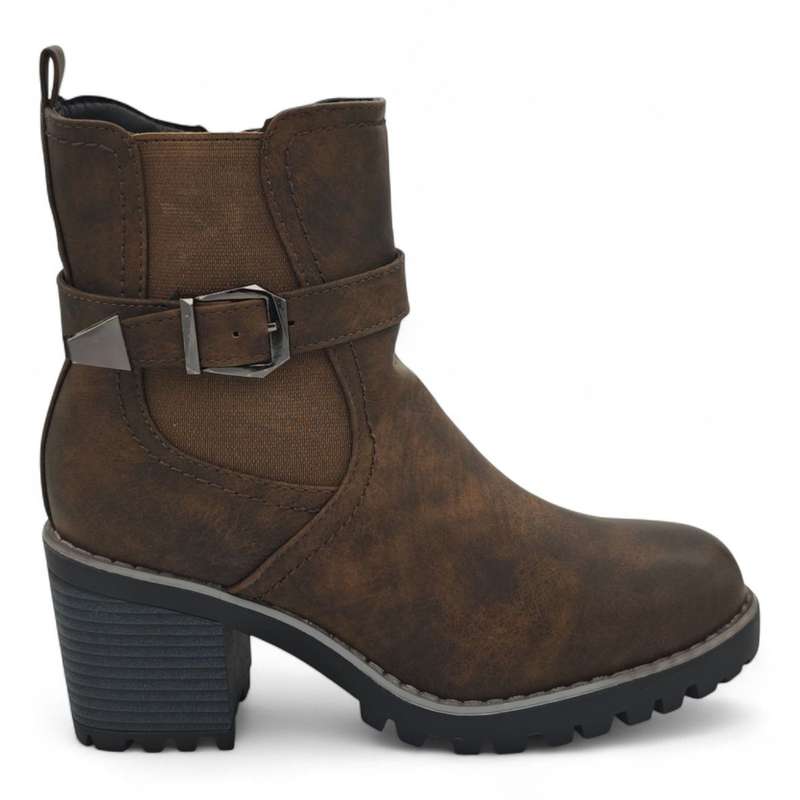 TTP Women's Ankle Boots with Elastic side and Side Zipper HTM-3